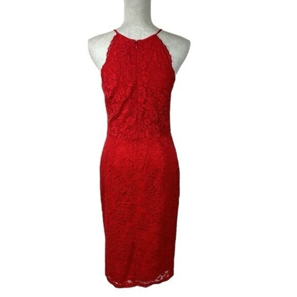 Yumi Kim Dress‎ Women's L Red Lace Save The Date New Bodycon - Picture 2 of 12